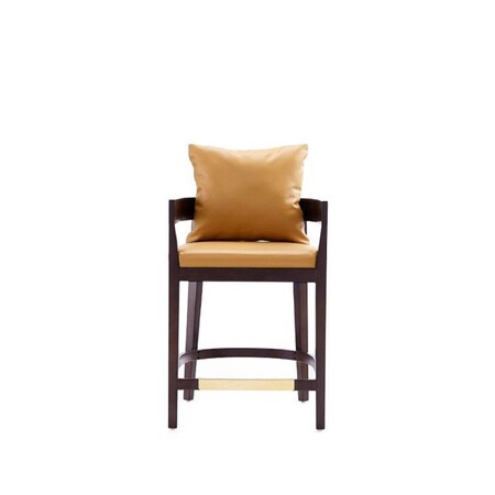Manhattan Comfort Ritz Counter Stool in Camal and Dark Walnut CS006-CL